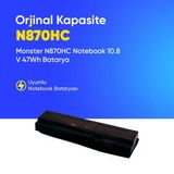 Monster N870HC Notebook 10.8 V 47Wh Batarya – Orjinal Uyumlu, Yüksek Performanslı