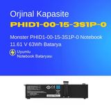 Monster PHID1-00-15-3S1P-0 Notebook 11.61 V 63Wh Batarya – Orjinal Uyumlu, Yüksek Performanslı