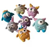 Monster Takımı Amigurumi Organik Anahtarlık Seti