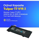 Monster Tulpar T7 V19.1 GK5CN-00-13-3S1P-0 Notebook 11.4 V 46.74Wh Batarya – Orjinal Uyumlu, Yüksek Performanslı