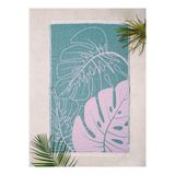 Monstera Pamuk Peştamal Rose Smoke 90x160 - Keseli