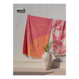 Monstera Pamuk Peştamal Turuncu 90x160 - Keseli