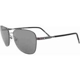 Mont Blanc 696S 14V 56-16 Erkek Güneş Gözlüğü, Gümüş Metal Çerçeve, Mavi Mat Lens