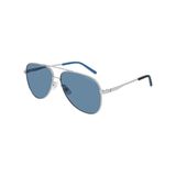 Mont Blanc Mb0103S Mavi Pilot Erkek Güneş Gözlüğü