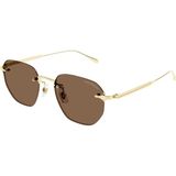 Mont Blanc MB0405S 002 51 Unisex Güneş Gözlüğü - Kahverengi