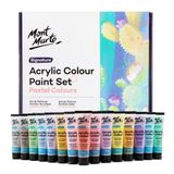 Mont Marte Akrilik Renkli Pastel Boya Seti İmza 36 parça x 36 ml (1,2 US fl.oz), Kremsi Pastel Akrilik Boya Seti, İyi Kaplama, Yarı Mat Kaplama, Çoğu Sanat ve El İşi Yüzeyleri İçin İdealdir.