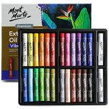 Mont Marte Ekstra Yumuşak Yağlı Pastel 26 adet, Çeşitli Parlak Renkler, Canlı ve Tereyağlı, Karıştırma, Katmanlama ve Gölgeleme için Çok Yönlü Sanat Pastelleri, Sanat, El Sanatı, Boyama ve Eskiz için