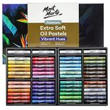 Mont Marte Ekstra Yumuşak Yağlı Pastel 52 adet, Çeşitli Parlak Renkler, Canlı ve Tereyağlı, Karıştırma, Katmanlama ve Gölgeleme için Çok Yönlü Sanat Pastelleri, Sanat, El Sanatı, Boyama ve Eskiz için
