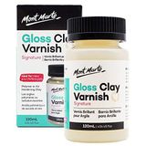 Mont Marte Kil Vernik Parlak İmza 4 Oz (120ml) Kil Heykel Mastik, Parlak Kil Vernik, Polimer veya Hava Sertleştirme Kili için Vernik, Kil için Şeffaf Parlak Vernik.