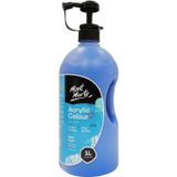 Mont Marte MM Akrilik Boya W/Pump Signature 1L - Deep Cyan