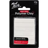 Mont Marte MM Make n Bake Polimer Kil Signature 60g - Titanium White