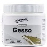 Mont Marte Premium Gesso Evrensel Astar 16.5 oz (500ml), Akrilik Boya, Yağlı Boya, Renkli Kalemler, Pastel, Grafit ve Kömür için Uygun