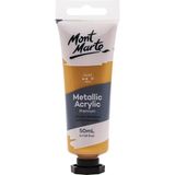 MONT MARTE Premium Metalik Akrilik Boya 50ml - Gold