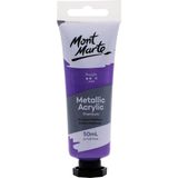 MONT MARTE Premium Metalik Akrilik Boya 50ml - Purple - Mor