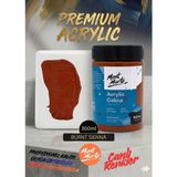 MONT MARTE Profesyonel Burnt Sienna 300ML Canlı Renk Solmayan Akrilik Boya Yüksek Pigment Üstün Örtücü Premium Seri - Kahverengi