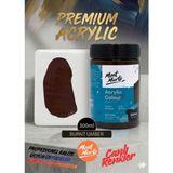 MONT MARTE Profesyonel Burnt Umber 300ML Canlı Renk Solmayan Akrilik Boya Yüksek Pigment Üstün Örtücü Premium Seri - Kahverengi
