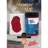 MONT MARTE Profesyonel Crimson Red 300ML Canlı Renk Solmayan Akrilik Boya Yüksek Pigment Üstün Örtücü Premium Seri - Koyu Kırmızı
