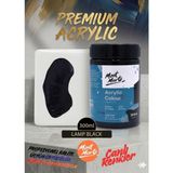 MONT MARTE Profesyonel Lamb Black 300ML Canlı Renk Solmayan Akrilik Boya Yüksek Pigment Üstün Örtücü Premium Seri - Siyah
