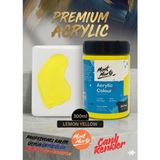 MONT MARTE Profesyonel Lemon Yellow 300ML Canlı Renk Solmayan Akrilik Boya Yüksek Pigment Üstün Örtücü Premium Seri - Sarı