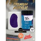 MONT MARTE Profesyonel Purple 300ML Canlı Renk Solmayan Akrilik Boya Yüksek Pigment Üstün Örtücü Premium Seri - Mor