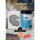MONT MARTE Profesyonel Silver Gümüş 300ML Canlı Renk Solmayan Akrilik Boya Yüksek Pigment Üstün Örtücü Premium Seri