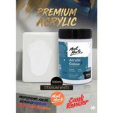 MONT MARTE Profesyonel Titanium White 300ML Canlı Renk Solmayan Akrilik Boya Yüksek Pigment Üstün Örtücü Premium Seri - Beyaz