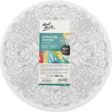 MONT MARTE Renkli Boyama Tuvali Yuvarlak 30 cm - Mandala Serisi (4 Farklı Desen Seçeneği)