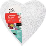 MONT MARTE Renkli Tuval 30 cm Kalp 2 Çeşit