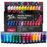 Mont Marte Signature Akrilik Boya Seti, 48 Renk x 36 ml, Yarı Mat Yüzey, Kanvas, Ahşap, MDF, Deri, Havayla Kurutulmuş Kil, Sıva, Karton, Kağıt ve El Sanatları için Uygun