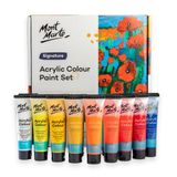 Mont Marte Stüdyo akrilik boya seti, 18 parça, 36 ml tüp, ışığa dayanıklı renkler, büyük kapsama alanı, tuval, ahşap, kumaş, deri, karton, kağıt, MDF ve el sanatları için idealdir.