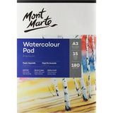 MONT MARTE Suluboya Pedi Alman Kağıdı Premium A3 180gr 15 Sayfa - Çoklu - Yok
