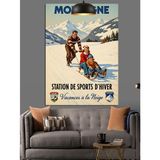 Montagne Vintage Kayak Posteri Dekoratif Kanvas - Mdf Ahşap Tablo