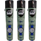 Montaj Köpüğü Dolgu Köpüğü 750ML-600GR Kapı Kenarı Boşluklarına Çatı Boşluklarına Dolgu Köpük Malzemesi (3 Adet)