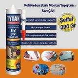 Montaj Yapıştırıcı Sıvı Çivi 390 gr Su Geçirmez Mutfak Banyo Ahşap Dolap Beton Fayans Mermer - Şeffaf