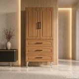 Montalcino Çok Amaçlı Dolap 60 Cm 2 Kapak 3 Çekmece Açık İtalyan Ceviz - Çok Amaçlı Banyo Dolabı