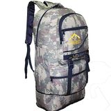 Montana 55+10 Litre Körüklü Su Geçirmez Çok Gözlü Okul-Kampçı-Seyahat-Dağcı-Outdoor Sırt Çantası (Kamuflaj)