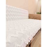 Montana Home çekyat Örtüsü Premium Zigzag Dokuma Koltuk Şalı (170X210 Cm) - 170 x 210 cm - Krem