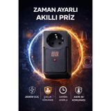 Montbell Zaman Ayarlı Termal Akım Korumalı Priz Dijital Zamanlayıcı Akıllı Priz Çocuk Korumalı Duvar Prizi