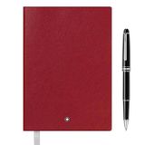 Montblanc 118910 Meisterstück Roller Kalem-Kırmızı Not Defteri Set
