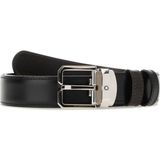 Montblanc Çift Taraflı 35 mm Siyahkoyu Kahverengi Pim Tokalı Deri Kemer 132873 - 120 cm
