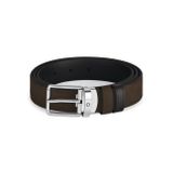 Montblanc Everyday Kahverengi - Siyah 30 mm Çift Taraflı Deri Kemer 221006