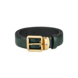 Montblanc Fırçalanmış Yeşil 30 mm Deri Kemer 129454