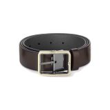 Montblanc KahverengiGri 35 mm Çift Taraflı Deri Kemer 131192