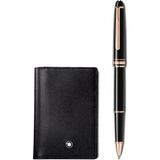 Montblanc Meisterstück Pembe Altın Kaplama Classique Rollerball ve Köşebentli Kartvizitlik Içeren Set 130451