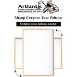 Monte Beyaz Yazı Tahtası 60X90 cm 1 Adet Laminant Yazı Tahtası Ahşap Çerçeveli Askılı Okul - Standart