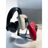 Monte Edilebilen Metal Siyah Gaming Kulaklık Standı ve Joystick Controller Tutucu Ps4 Ps5 Xbox