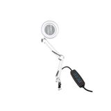 Monte Lua Akrobat Hareketli, 3 Diopter, Büyüteçli Led Işıklı Masa Çalışma Lambası, Mengeneli, Katlanabilir,
