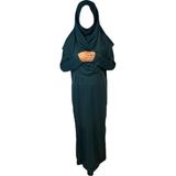 Monte Lui Kız Çocuk Tek Parça Namaz Elbisesi - 6 - 9 Yaş - Zümrüt Yeşili
