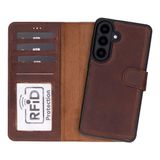 MONTE Saddle Heritage Samsung Galaxy S26 (6.3") Hakiki Deri Çıkarılabilir Cüzdanlı Telefon Kılıfı