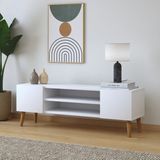 Monte Sehpa Etna Beyaz Tv Sehpası Modern Tasarım Suntalam Malzeme 120x30x40 cm Boyutlarıyla